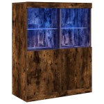 vidaXL Dulap, stejar fumuriu, 81x37x100 cm, lemn compozit vidaXL Dulap, stejar fumuriu, 81x37x100 cm, lemn compozit