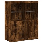 vidaXL Dulap, stejar fumuriu, 81x37x100 cm, lemn compozit vidaXL Dulap, stejar fumuriu, 81x37x100 cm, lemn compozit