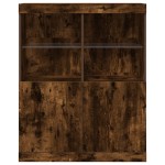 vidaXL Dulap, stejar fumuriu, 81x37x100 cm, lemn compozit vidaXL Dulap, stejar fumuriu, 81x37x100 cm, lemn compozit