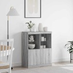 vidaXL Bufetă gri Sonoma 81x37x100 cm din lemn prelucrat