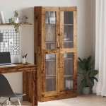 vidaXL Dulap înalt, lemn vechi, 82,5x30,5x185 cm, lemn prelucrat vidaXL Dulap înalt, lemn vechi, 82,5x30,5x185 cm, lemn prelucrat