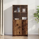 vidaXL Dulap înalt cu uși, lemn vechi, 68x37x142 cm, lemn prelucrat vidaXL Dulap înalt cu uși, lemn vechi, 68x37x142 cm, lemn prelucrat