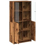 vidaXL Dulap înalt cu uși, lemn vechi, 68x37x142 cm, lemn prelucrat vidaXL Dulap înalt cu uși, lemn vechi, 68x37x142 cm, lemn prelucrat