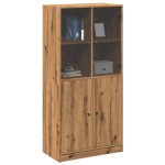 vidaXL Dulap înalt cu uși stejar artizanal 68x37x142 cm lemn prelucrat vidaXL Dulap înalt cu uși stejar artizanal 68x37x142 cm lemn prelucrat