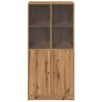 vidaXL Dulap înalt cu uși stejar artizanal 68x37x142 cm lemn prelucrat vidaXL Dulap înalt cu uși stejar artizanal 68x37x142 cm lemn prelucrat