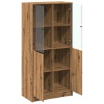vidaXL Dulap înalt cu uși stejar artizanal 68x37x142 cm lemn prelucrat vidaXL Dulap înalt cu uși stejar artizanal 68x37x142 cm lemn prelucrat