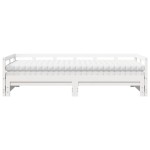 vidaXL Pat zi cu extensie și saltele alb 90x190 cm lemn masiv pin vidaXL Pat zi cu extensie și saltele alb 90x190 cm lemn masiv pin