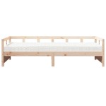 vidaXL Pat de zi cu saltea, 80x200 cm, lemn masiv pin