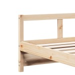 vidaXL Pat de zi cu saltea, 80x200 cm, lemn masiv pin