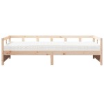 vidaXL Pat de zi cu saltea, 90x200 cm, lemn masiv pin