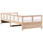 vidaXL Pat de zi cu saltea, 90x200 cm, lemn masiv pin