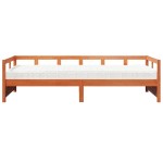 vidaXL Pat de zi cu saltea, maro ceruit, 90x190 cm, lemn masiv pin