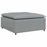 vidaXL Canapea modulară cu taburet și perne, gri deschis vidaXL Canapea modulară cu taburet și perne, gri deschis