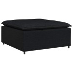 vidaXL Canapea modulară cu taburet și perne, negru vidaXL Canapea modulară cu taburet și perne, negru