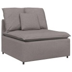 vidaXL Canapea modulară cu taburet și perne, gri taupe vidaXL Canapea modulară cu taburet și perne, gri taupe