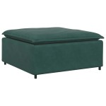 vidaXL Canapea modulară cu taburet și perne, verde închis vidaXL Canapea modulară cu taburet și perne, verde închis