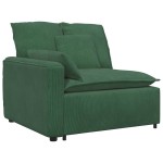 vidaXL Canapea modulară cu taburet și perne, verde închis vidaXL Canapea modulară cu taburet și perne, verde închis