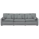 vidaXL Canapea modulară cu perne, gri deschis vidaXL Canapea modulară cu perne, gri deschis