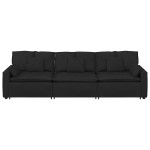 vidaXL Canapea modulară cu perne, negru vidaXL Canapea modulară cu perne, negru