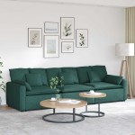 vidaXL Canapea modulară cu perne, verde închis vidaXL Canapea modulară cu perne, verde închis
