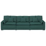 vidaXL Canapea modulară cu perne, verde închis vidaXL Canapea modulară cu perne, verde închis