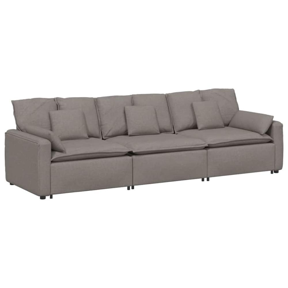 vidaXL Canapea modulară cu perne, gri taupe