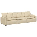 vidaXL Canapea modulară cu perne, crem vidaXL Canapea modulară cu perne, crem