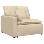vidaXL Canapea modulară cu perne, crem vidaXL Canapea modulară cu perne, crem