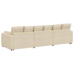 vidaXL Canapea modulară cu perne, crem vidaXL Canapea modulară cu perne, crem