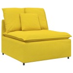 vidaXL Canapea modulară cu perne, galben deschis vidaXL Canapea modulară cu perne, galben deschis