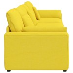 vidaXL Canapea modulară cu perne, galben deschis vidaXL Canapea modulară cu perne, galben deschis