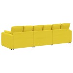 vidaXL Canapea modulară cu perne, galben deschis vidaXL Canapea modulară cu perne, galben deschis