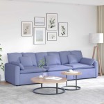 vidaXL Canapea modulară cu perne, albastru jeans vidaXL Canapea modulară cu perne, albastru jeans