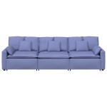 vidaXL Canapea modulară cu perne, albastru jeans vidaXL Canapea modulară cu perne, albastru jeans