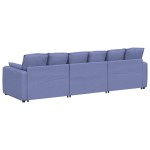 vidaXL Canapea modulară cu perne, albastru jeans vidaXL Canapea modulară cu perne, albastru jeans