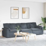 vidaXL Canapea modulară cu perne Gri închis vidaXL Canapea modulară cu perne Gri închis