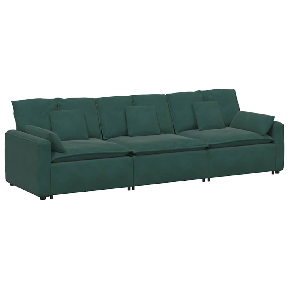 vidaXL Canapea modulară cu perne, verde închis