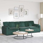 vidaXL Canapea modulară cu perne, verde închis vidaXL Canapea modulară cu perne, verde închis