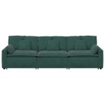 vidaXL Canapea modulară cu perne, verde închis vidaXL Canapea modulară cu perne, verde închis