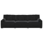vidaXL Canapea modulară cu perne, negru vidaXL Canapea modulară cu perne, negru