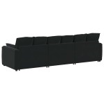 vidaXL Canapea modulară cu perne, negru vidaXL Canapea modulară cu perne, negru
