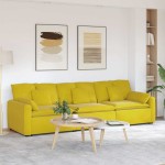 vidaXL Canapea modulară cu perne, galben vidaXL Canapea modulară cu perne, galben