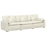 vidaXL Canapea modulară cu perne, crem vidaXL Canapea modulară cu perne, crem