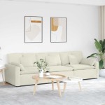 vidaXL Canapea modulară cu perne, crem vidaXL Canapea modulară cu perne, crem