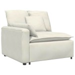 vidaXL Canapea modulară cu perne, crem vidaXL Canapea modulară cu perne, crem