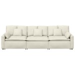 vidaXL Canapea modulară cu perne, crem vidaXL Canapea modulară cu perne, crem