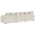 vidaXL Canapea modulară cu perne, crem vidaXL Canapea modulară cu perne, crem