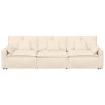 vidaXL Canapea modulară cu perne, crem vidaXL Canapea modulară cu perne, crem