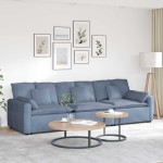 vidaXL Canapea modulară cu perne, albastru vidaXL Canapea modulară cu perne, albastru