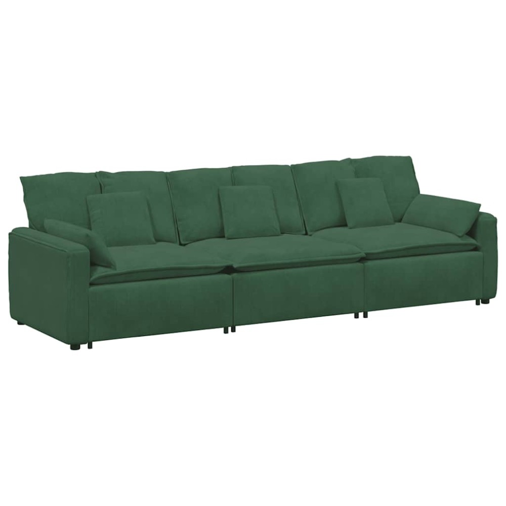 vidaXL Canapea modulară cu perne, verde închis